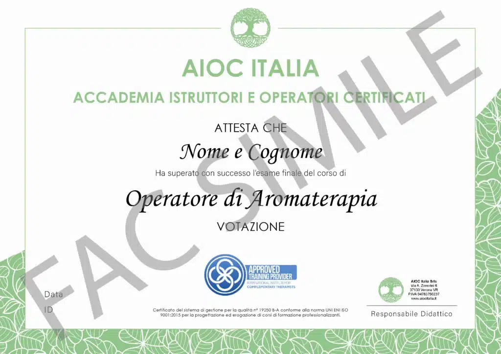 Operatore Aromaterapia AIOC